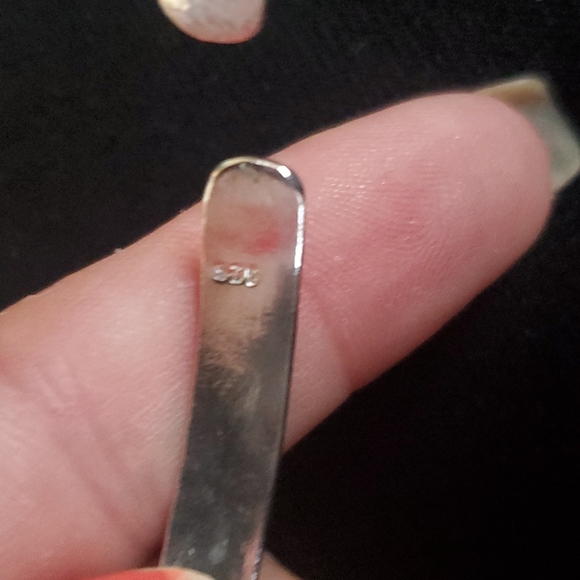 New Garnet Silver Poison Cuff Bracelet. - Picture 5 of 12